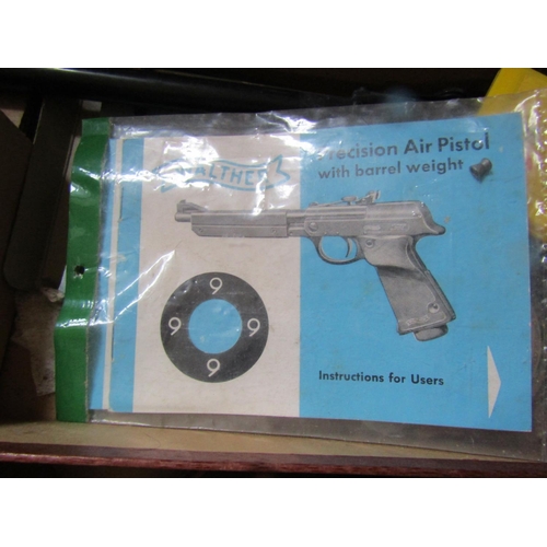 253 - Walther Precision Air Pistol with Barrel Weight Original Box and Accompaniments Quantity as Photogra... 