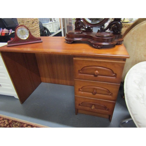 376 - Single Pedestal Three Drawer Side Desk Modern Approximately 4ft Wide