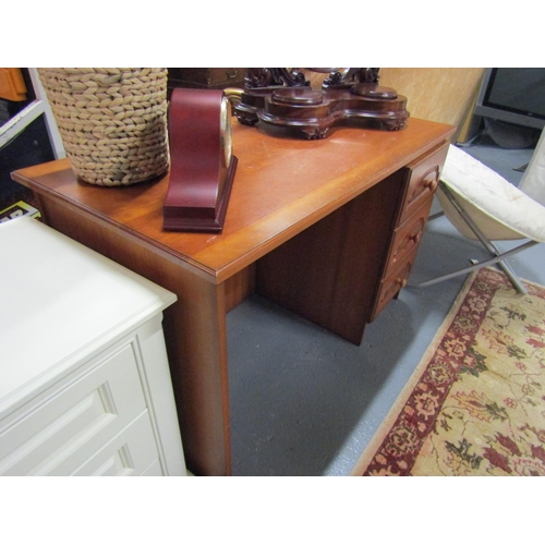 376 - Single Pedestal Three Drawer Side Desk Modern Approximately 4ft Wide