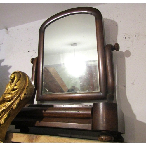 39 - Victorian Mahogany Dressing Table Mirror Approximately 14 Inches Wide x 21 Inches High