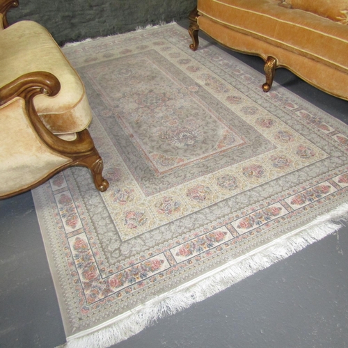 Persian Pale Ground Rug Pattern Bordered 10ft x 6ft 8 Inches Wide