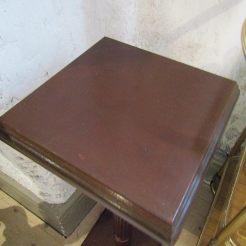 42 - Mahogany Stand Square Pedestal Form Approximately 26 Inches High