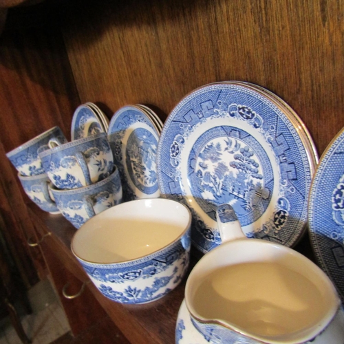 44 - Collection of Various Blue and White Porcelain with Earthenware Jars Quantity as Photographed
