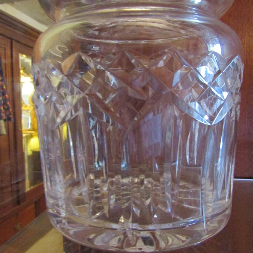 87 - Waterford Crystal Sweet Jar with Original Cover Approximately 6 Inches High