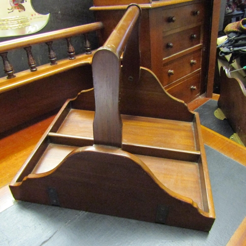 96 - Mahogany Cheese Cradle and Carved Wood Corbel Approximately 11 Inches High Two Pieces in Lot