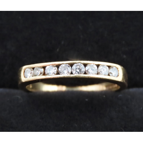 111 - Eight Stone Diamond Ring Mounted in 18 Carat Yellow Gold Total Diamond Carat Weight 0.33ct Ring Size... 