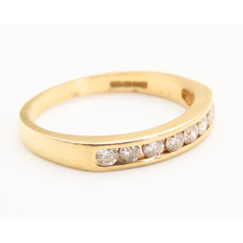 111 - Eight Stone Diamond Ring Mounted in 18 Carat Yellow Gold Total Diamond Carat Weight 0.33ct Ring Size... 