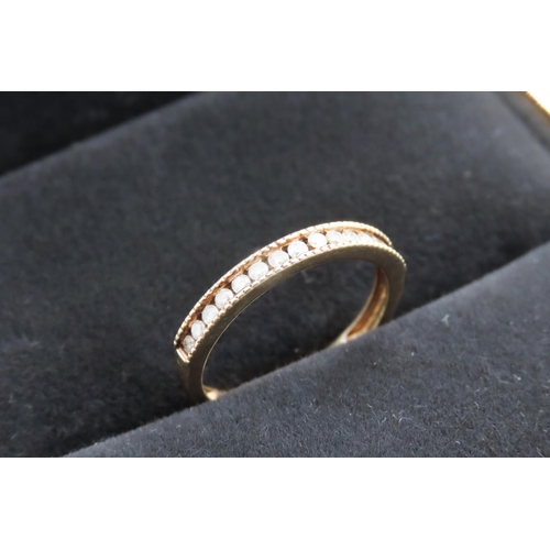 118 - 9 Carat Yellow Gold Diamond Half Eternity Ring Total Diamond Carat Weight Approximately 0.3ct Ring S... 