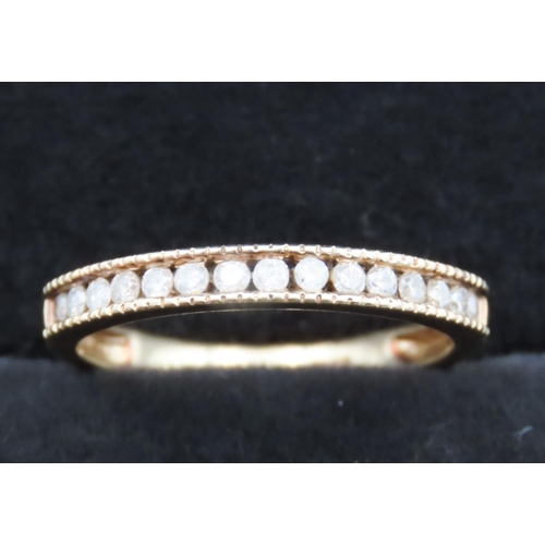 118 - 9 Carat Yellow Gold Diamond Half Eternity Ring Total Diamond Carat Weight Approximately 0.3ct Ring S... 