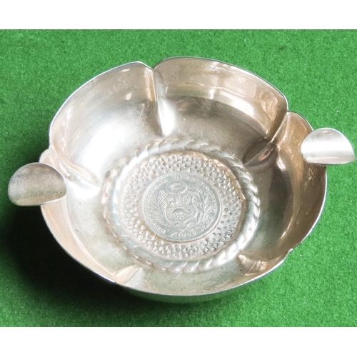 Silver Ashtray with Silvery Coin Inset  to Well Dated 1898