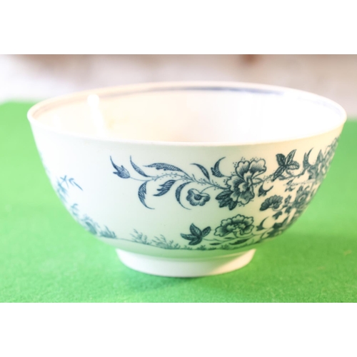 Early Worcester Porcelain Bowl Circa 1750 Blue Crescent Mark to Base Approximately 13 cm Diameter