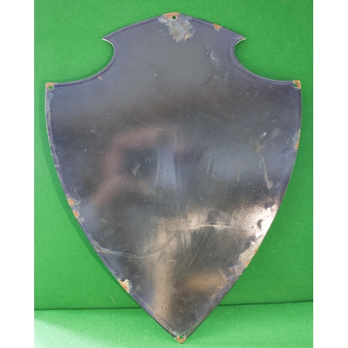 1344 - J. Purdy and Sons Gun and Rifle Makers Sign Shield Form Approximately 65 cm High Enamel on Tin