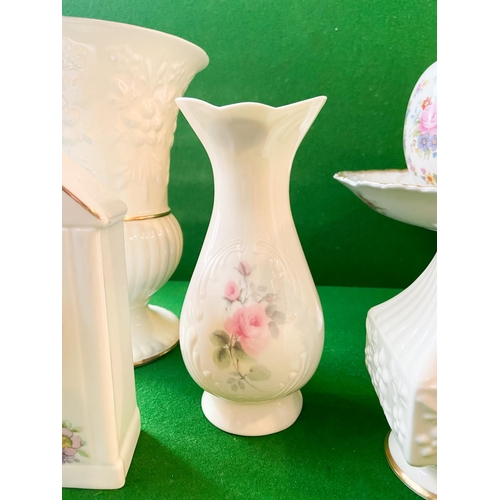 1349 - Belleek and Ansley Porcelain with Others Quantity as Photographed Each Stamped to Base Tallest Appro... 