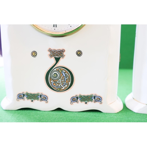 1371 - Two Irish Royal Tara Porcelain Table Clocks Each Approximately 22 cm High