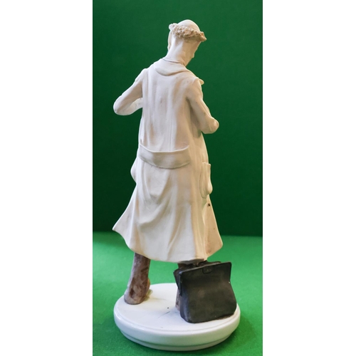 1373 - Vintage Capodimonte Porcelain Figure of Doctor with Gladstone Bag and Stethoscope Original Condition... 