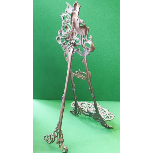 1379 - Art Nouveau Motif Decorated Table Easel Attractively Detailed Approximately 60 cm High