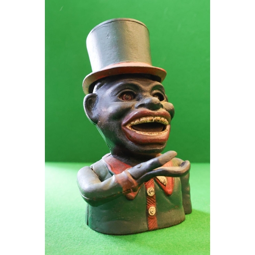 1382 - Novelty Cast Iron Money Bank Approximately 14 cm High