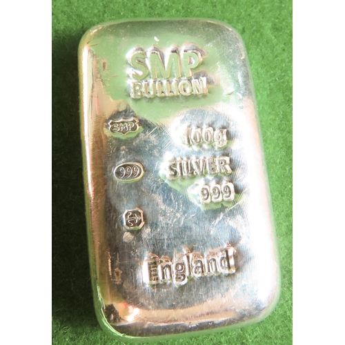 One Hundred Gram Pure Silver Nugget Hallmarked English Stamped SMP
