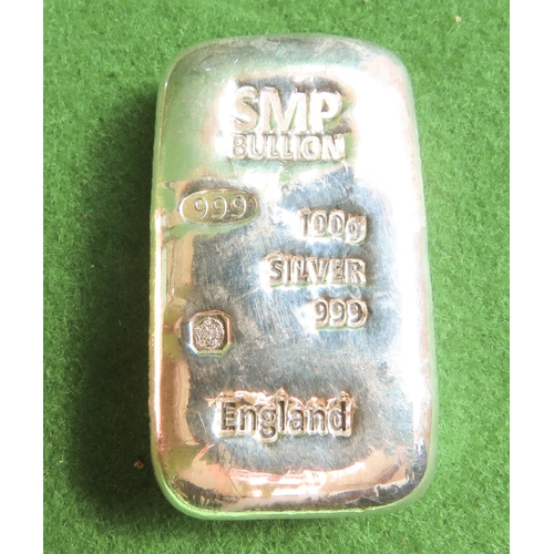 1392 - One Hundred Gram Pure Silver Nugget Hallmarked English Stamped SMP