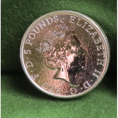 Elizabeth II Five Pound Pure Silver Coin 2016