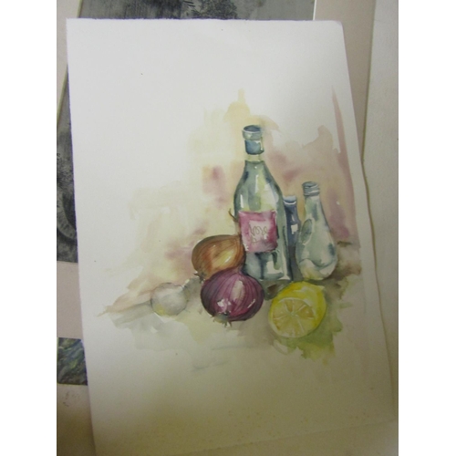 1422 - Quantity of Various of Unframed Watercolours Prints, etc. Including Victorian Examples Quantity as S... 