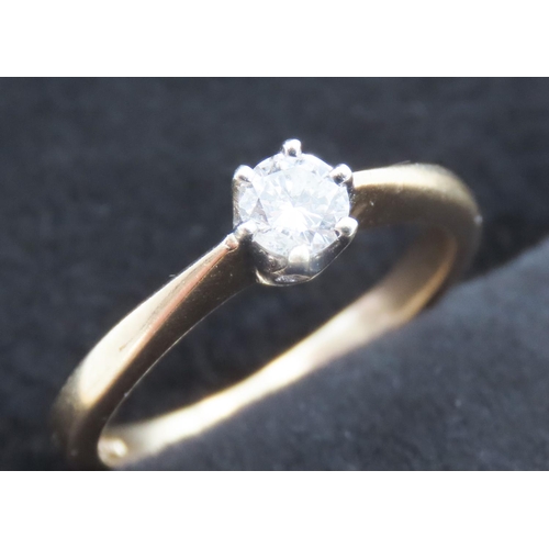 143 - Diamond Solitaire Ring Set in 18 Carat Yellow Gold Diamond Carat Weight 0.30c Approximately  VS Colo... 