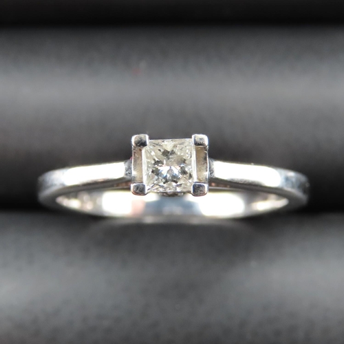 2 - Princess Cut Diamond Solitaire Mounted in 18 Carat White Gold Colour G Clarity SI2 Total Diamond Car... 