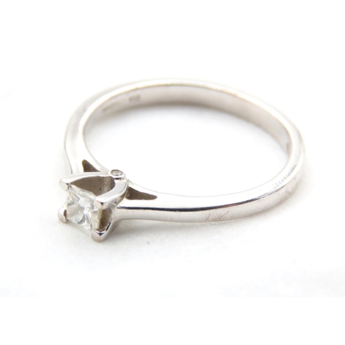 2 - Princess Cut Diamond Solitaire Mounted in 18 Carat White Gold Colour G Clarity SI2 Total Diamond Car... 