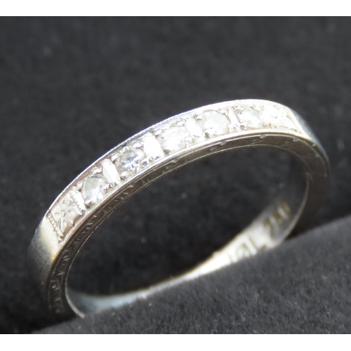 Five Stone Diamond Set Ladies Ring Mounted in 18 Carat White Gold Ring Size M