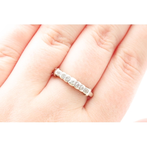 236 - Seven Stone Gradual Diamond Ring Set in 18 Carat White Gold Ring Size R