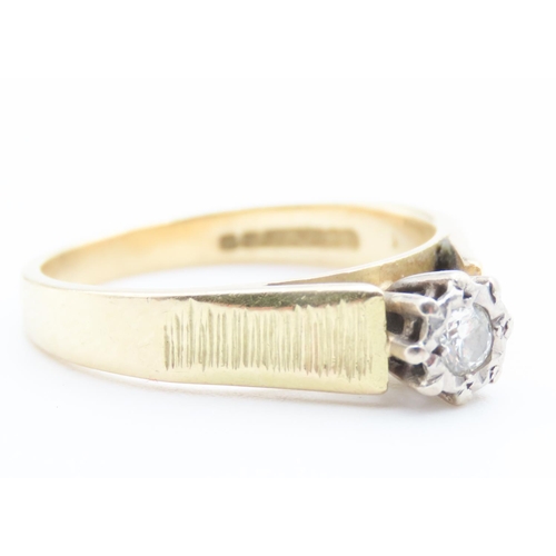 241 - Diamond Solitaire Rub over Setting Mounted in 18 Carat Yellow Gold Total Diamond Carat Weight Approx... 