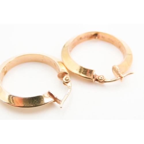 325 - Pair of 9 Carat Yellow Gold Hoop Earrings 2.5cm Diameter