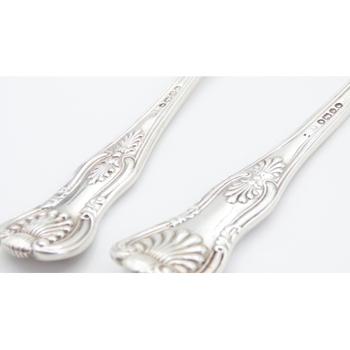 342 - Two Silver Tureen Spoons Each 18cm