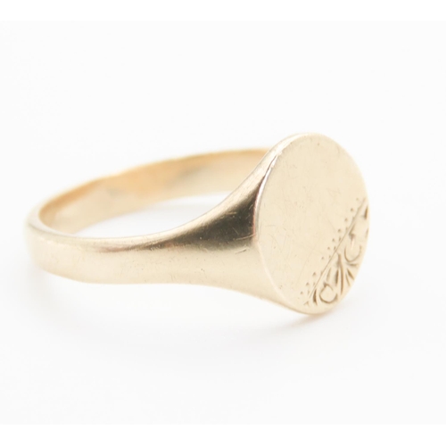 351 - 9 Carat Yellow Gold Panel Signet Ring Size P