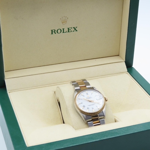 377 - Rolex Oyster Perpetual Date Gentleman's Wristwatch Superlative Chronometer Original Stainless Steel ... 