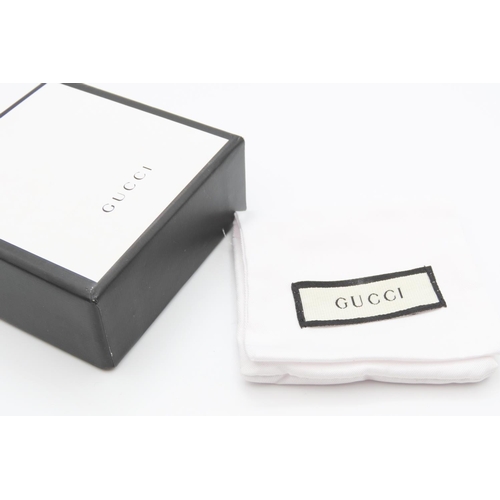 386 - Pair of Gucci Crystal GG Marmont Earrings 2cm High 2.5cm Wide with Original Packaging Present