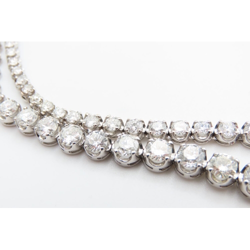 391 - Gradual Diamond Revere Necklace Mounted in 18 Carat White Gold Total Diamond Carat Weight Approximat... 