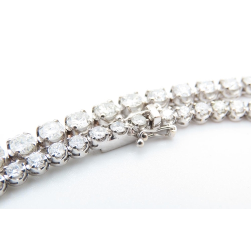 391 - Gradual Diamond Revere Necklace Mounted in 18 Carat White Gold Total Diamond Carat Weight Approximat... 