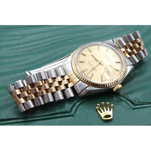 412 - Rolex Oyster Perpetual Datejust Gentleman's Wristwatch Jubilee Bracelet Champagne Dial 36mm Case Wit... 