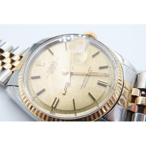 412 - Rolex Oyster Perpetual Datejust Gentleman's Wristwatch Jubilee Bracelet Champagne Dial 36mm Case Wit... 