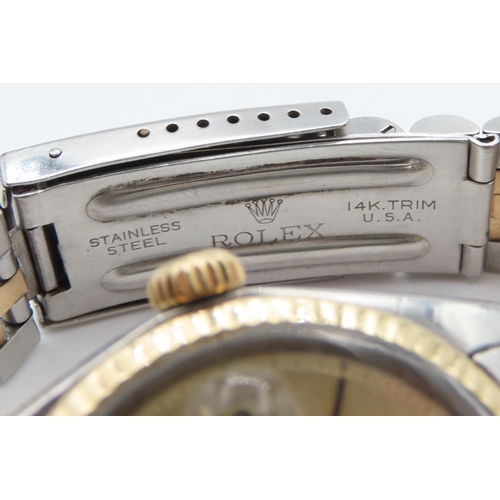 412 - Rolex Oyster Perpetual Datejust Gentleman's Wristwatch Jubilee Bracelet Champagne Dial 36mm Case Wit... 