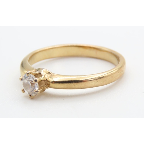 414 - Diamond Solitaire Six Claw Set Ring Mounted in 18 Carat Yellow Gold Total Diamond Carat Weight 0.20c... 