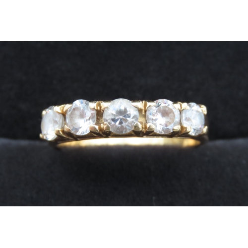 419 - Five Stone Ladies Diamond Ring Set in 18 Carat Yellow Gold Total Diamond Carat Weight Approximately ... 