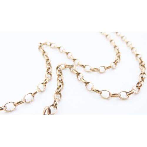 68 - 9 Carat Yellow Gold Oval Belcher Link Necklace 52cm Long