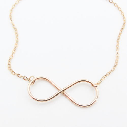 9 Carat Yellow Gold Infinity Form Necklace 46cm Long