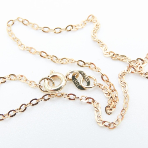 93 - 9 Carat Yellow Gold Infinity Form Necklace 46cm Long