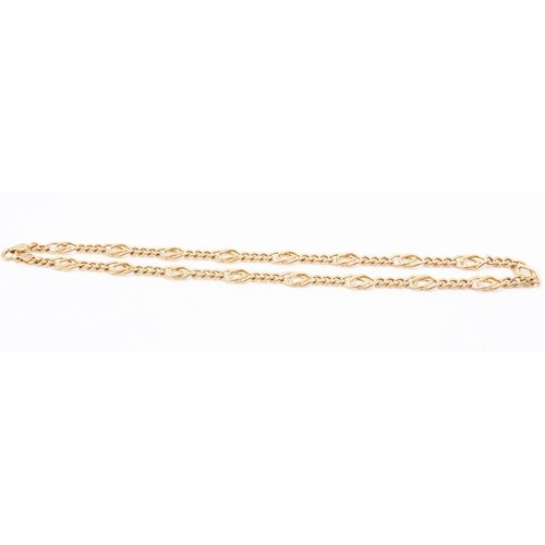 148 - 9 Carat Yellow Gold Fancy Link Necklace 42cm Long