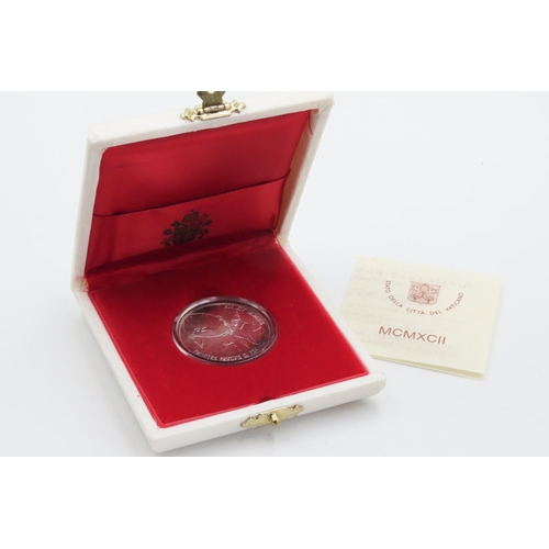 169 - Pure Silver Papal Coin Mint Encapsulated Contained within Original Box John Paul II