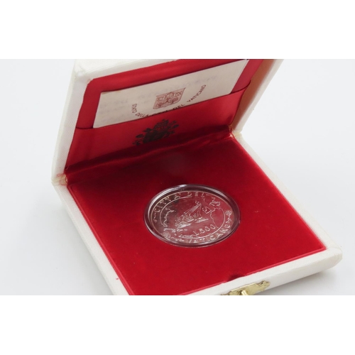 169 - Pure Silver Papal Coin Mint Encapsulated Contained within Original Box John Paul II