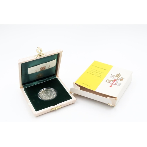 171 - Pure Silver Papal Coin Mint Encapsulated Contained within Original Box John Paul II